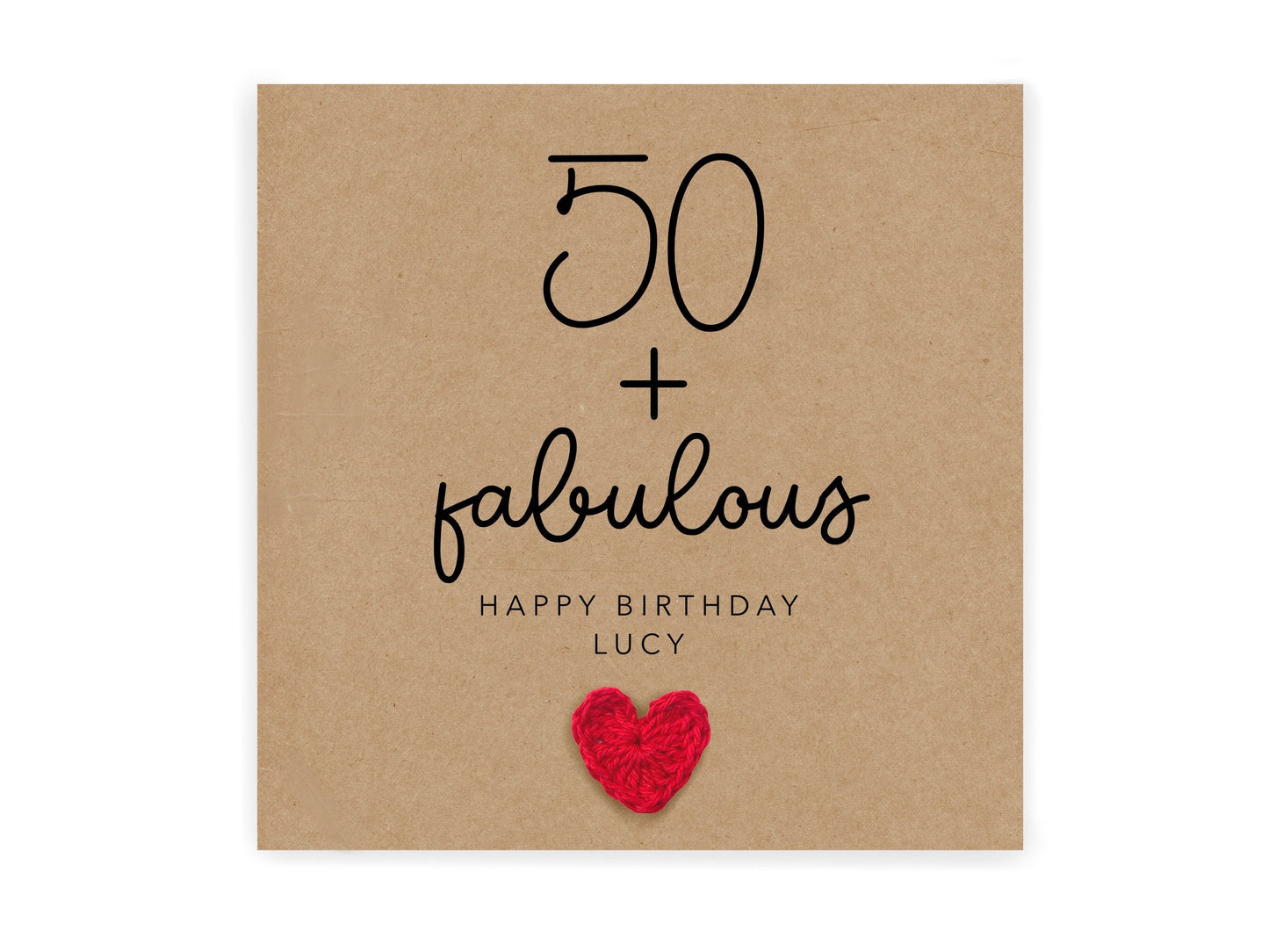 Personalised 50th Birthday Card, Fabulous And 50 Birthday Card, 50th Birthday Card For Her, Fabulous And Forty, Fabulous At 50, Birthday