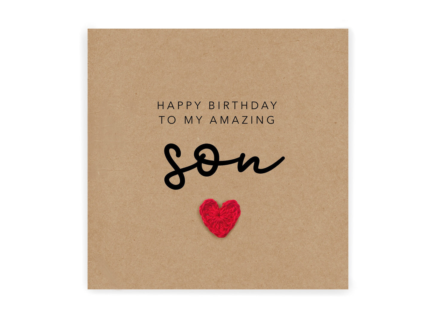 Happy Birthday to my amazing son, Simple Birthday Card for son, Card from mum, Birthday Card for Him, Card for Son,  Send to recipient