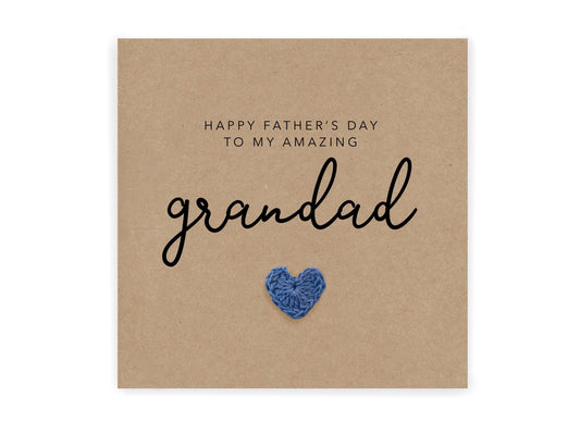 Happy Fathers Day To My Amazing Grandpa Card, Grandad Card, Fathers Day Card, Grandpa Card, Card For Grandad, Simple Grandpa Card