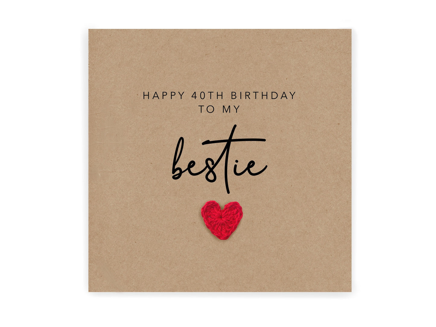 40th Best Friend Birthday Card, To My Bestie On Your Fortieth Birthday, Bestie 40th, Best Friend Birthday Card, Forty, 40, 40th, Birthday