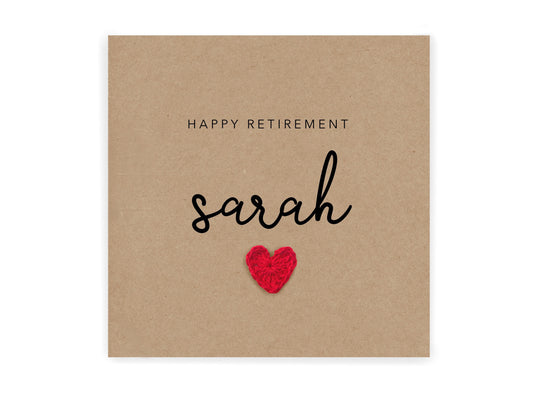 Personalised Retirement Card, Happy Retirement Card, Retiring Card, Card for Retirement, Leaving Work Card, You're Retiring Card, Handmade