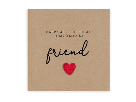 40th Best Friend Birthday Card, To My Bestie On Your Fortieth Birthday, Bestie 40th, Best Friend Birthday Card, Forty, 40, 40th, Friend