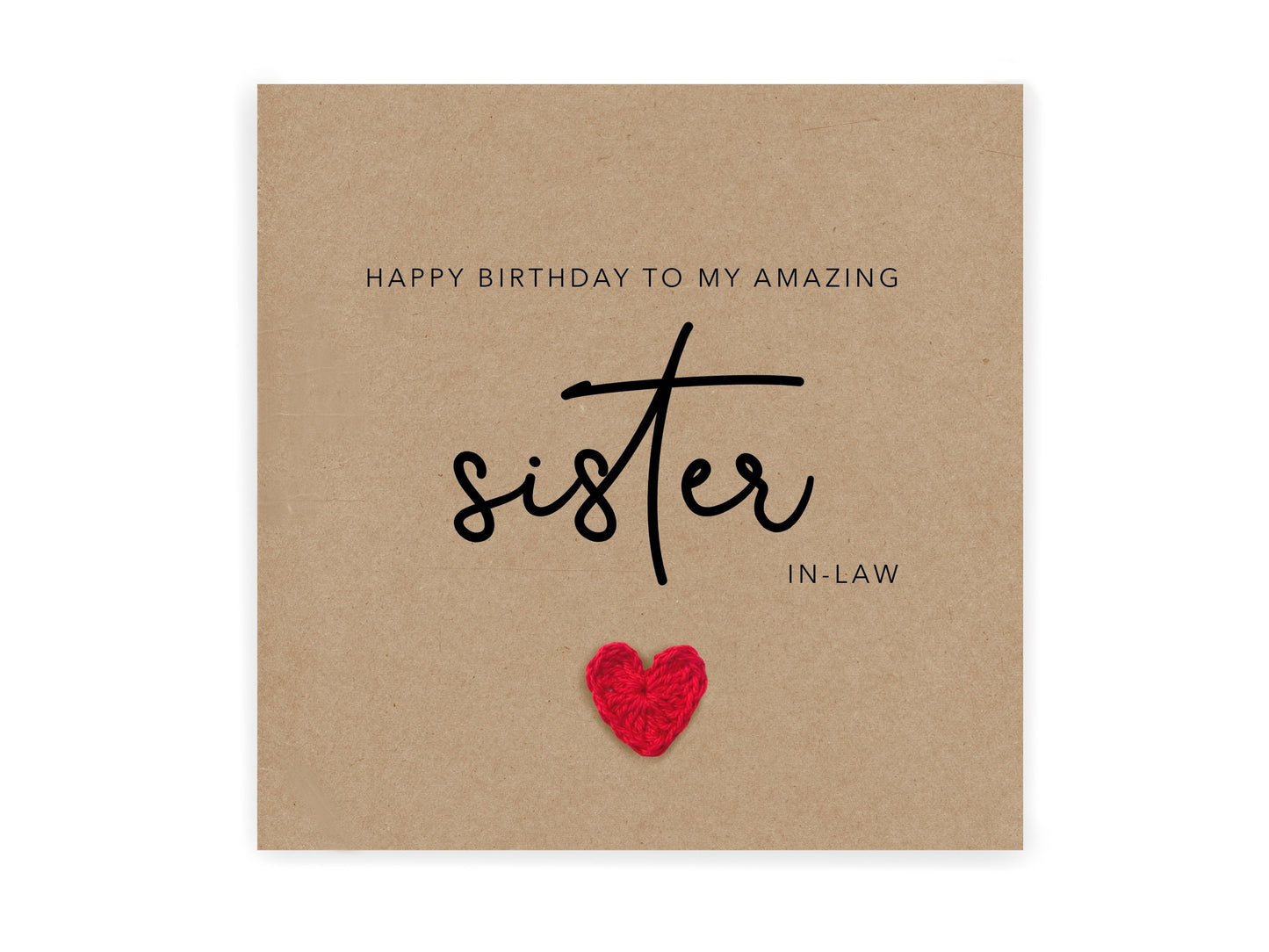 Sister In Law Birthday Card, For My Sister In Law On Your Birthday, Personalised Birthday Card For Sister In Laws, Sister In Law Card