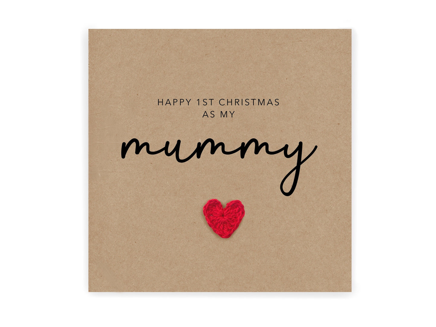 Happy First Christmas as my mummy - Simple first Christmas card - card from mum - Card from baby - Merry Christmas First Christmas Card