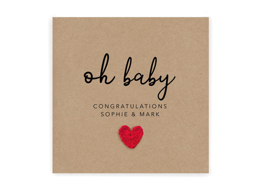 Congratulations Parents To Be Pregnancy Card With Personalisation, Pregnancy Card For Mummy and Daddy To Be, Having A Baby Card