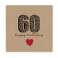 60 Birthday Card, Simple Birthday Card, Any Age, Husband, Wife, Best Friend, Girlfriend, Sister, 60th Birthday Card, Leopard Print 60th Card