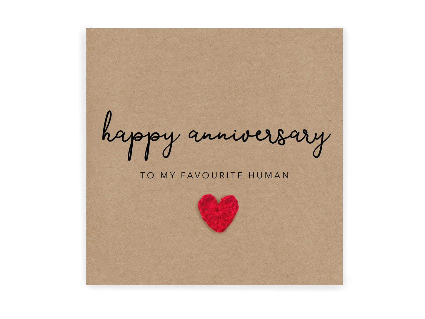 Happy Anniversary To My Favourite Human, Wedding Anniversary Card, Anniversary Card Favourite Person, Card for Partner, Wife, Husband