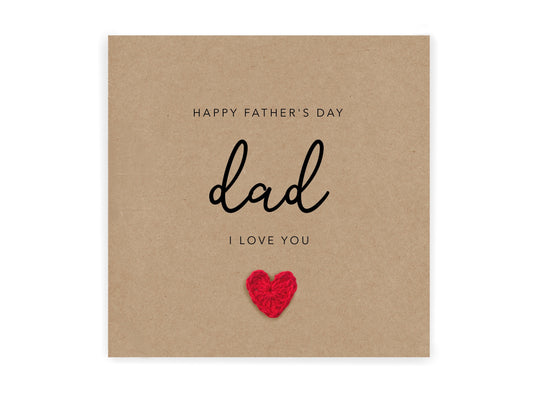 Love You Dad Fathers Day Card, Fathers Day Card For Dad, Simple Dad Father's Day Card, Daddy Thank You Card For Special Dad, I love you