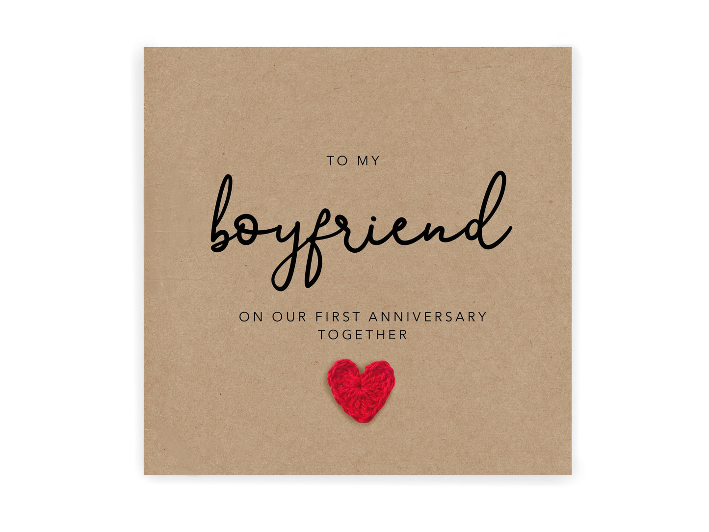 To My Boyfriend On Our First Anniversary Card, First Anniversary Card Boyfriend, Boyfriend Anniversary Card, First Anniversary Card