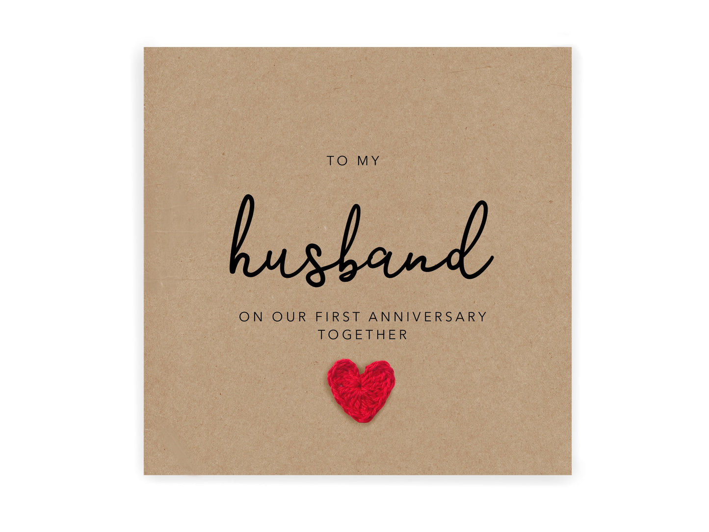 To My Husband On Our First Anniversary Card, First Anniversary Card Husband, Husband  Anniversary Card, First Anniversary Card