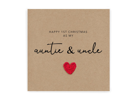 Happy  Christmas Uncle & Auntie, Christmas for Auntie and Uncle, Christmas Card Baby, Christmas, Auntie Uncle Christmas Card