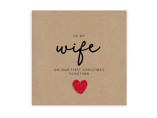 Wife 1st Christmas Card, Our First Christmas Together, Christmas Card for New Wife, 1st Christmas Card for Wife, 1st Christmas Married