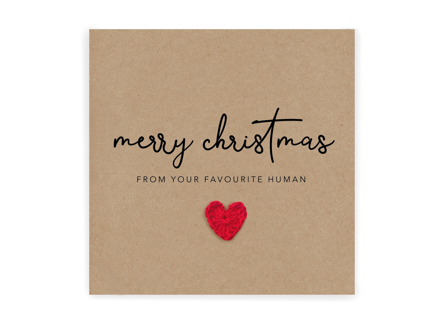 Merry Christmas From Your Favourite Human, Partner, Boyfriend Christmas Card, Romantic Christmas Card, Christmas, Funny Humour Card