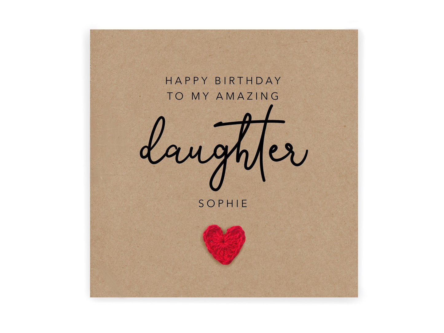Personalised Happy Birthday to my amazing daughter , Simple Birthday Card for daughter , daughter Birthday Card , Daughter Birthday Card