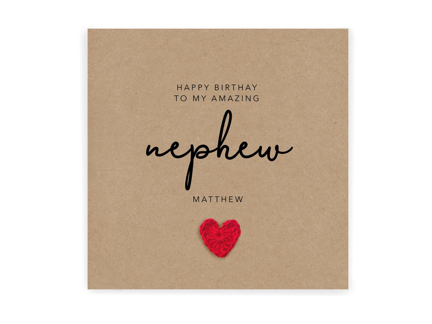 Personalised Nephew Birthday Card, To An Amazing Nephew Happy Birthday, Nephew Card Birthday, For Nephew, From Uncle, From Aunt, Birthday
