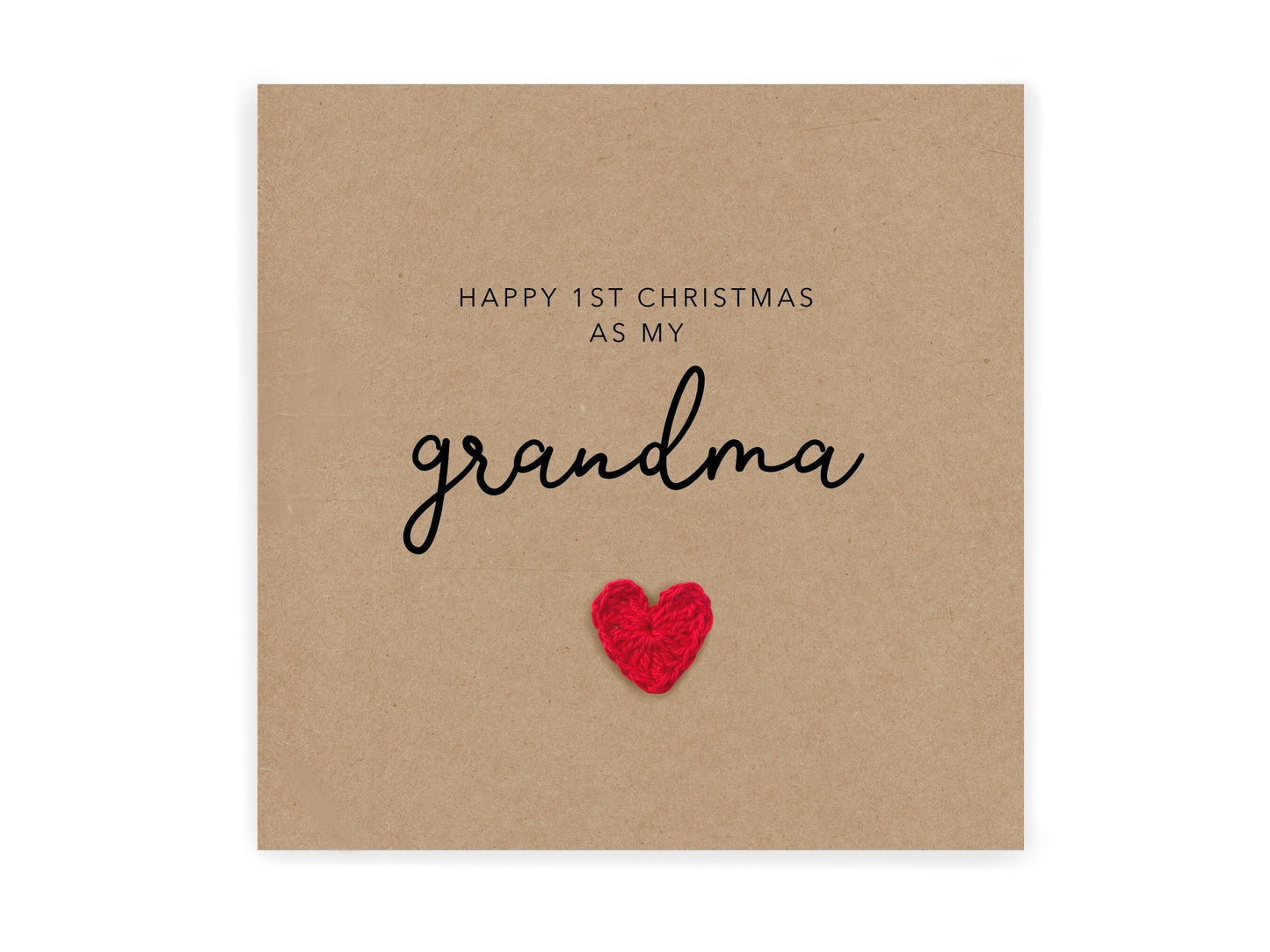 Happy First Christmas As My Grandma, First Christmas Card for Grandma Christmas Card Baby, 1st Christmas, Christmas Card from baby