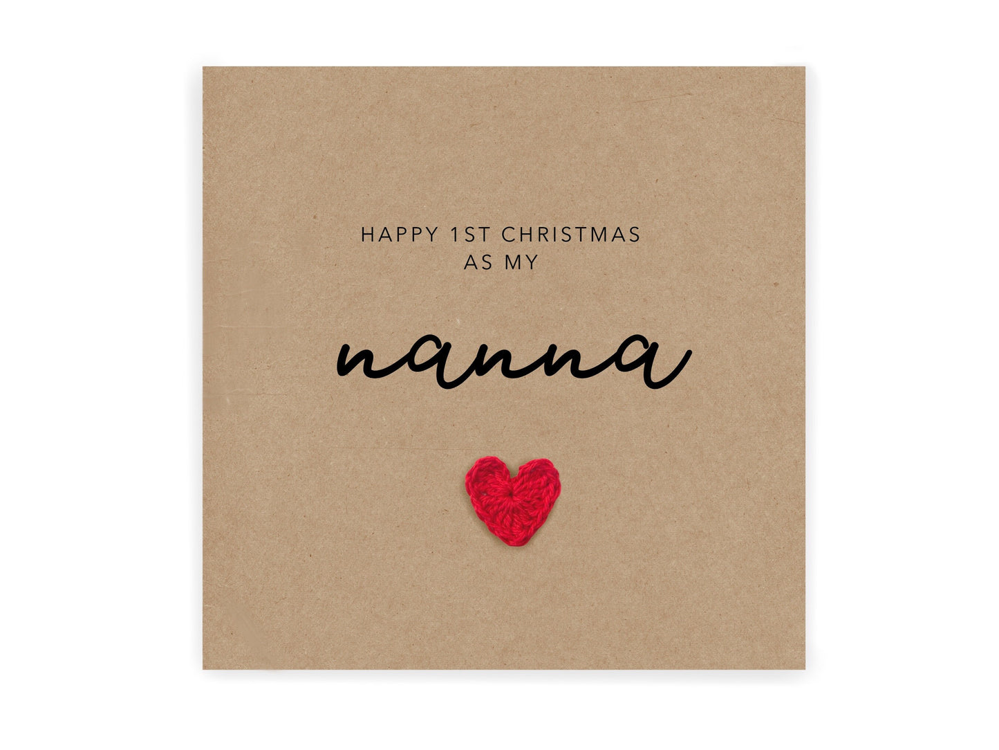 Happy First Christmas As My Nanna, Nan First Christmas Card for Grandma Christmas Card Baby, 1st Christmas, Christmas Card from baby