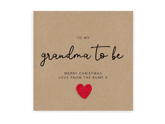Merry Christmas Grandma To Be Card, From Bump, From Baby, Merry Christmas Grandma from Bump, Uncle Christmas Card, Merry Christmas