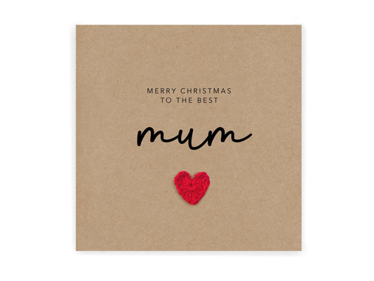 Merry Christmas to the best Mum, Christmas Card for Mum, Christmas Card for Parents, Mum, Dad Christmas Card