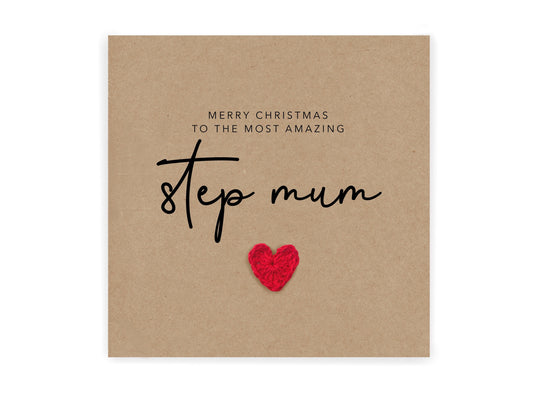 Step Mum Merry Christmas to the most amazing Step-Mum, Christmas Card for Mum, Christmas Card for Parents, Mum Christmas Card