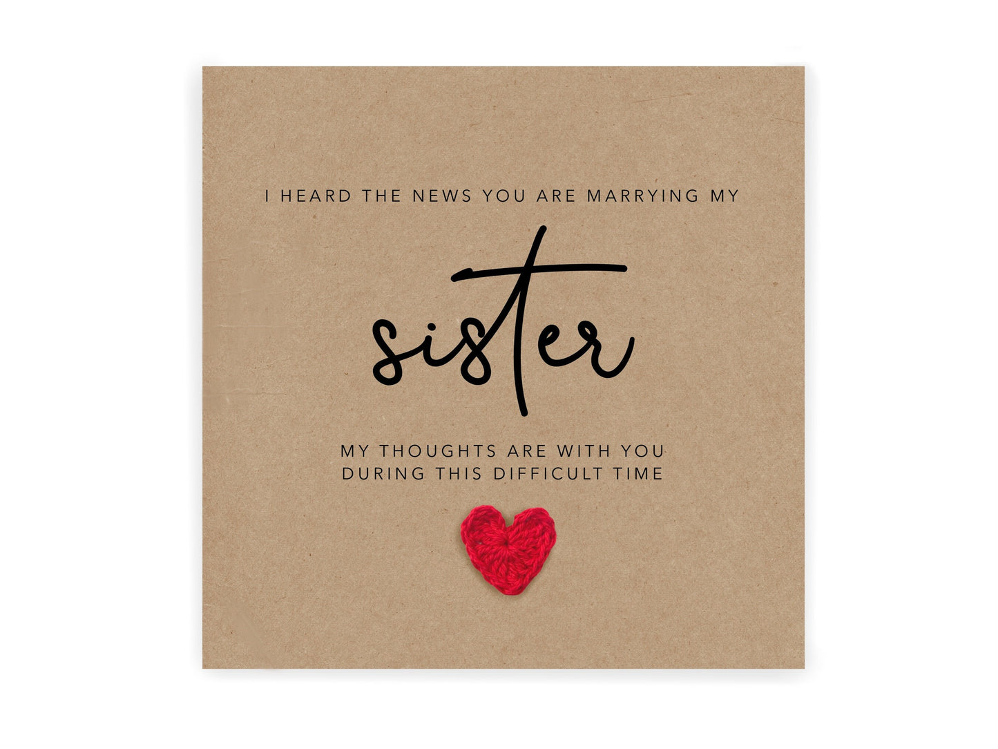 You're Marrying My Sister Engagement Card, Fun Engagement Card, Congratulations On Your Engagement, The Big Day Card For Engagement Sister