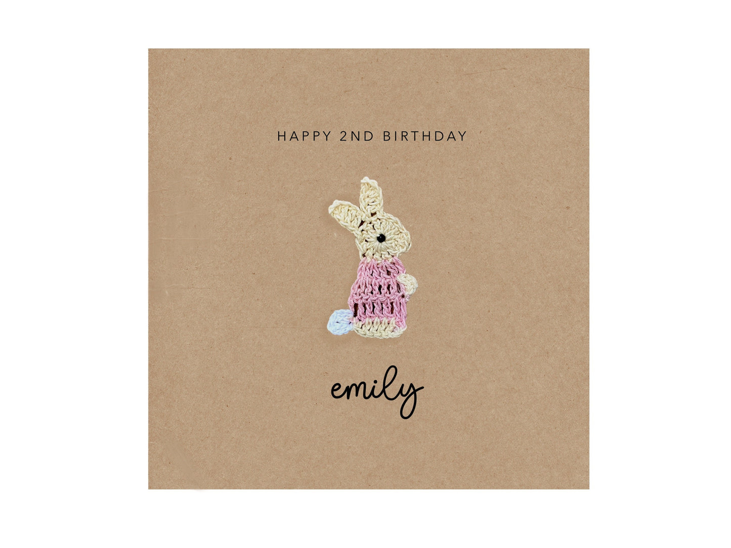 Happy 2nd Birthday Card, Personalisation Birthday Card For Daughter, Niece Birthday Card, Any Age, Second Granddaughter Birthday Card