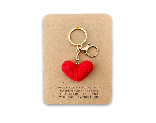 Pocket Hug Keying Heart, Keepsake, Thinking of You, Personalised message, Pocket Hug gift, Thinking of you, Cheer Up, Positivity Gift, Card