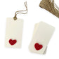 Rustic Kraft Heart Tags, Handmade Gift Tag, White, wedding tags, Christmas Tags, Birthday Tags, Gift Tags, Present Tag, Handmade