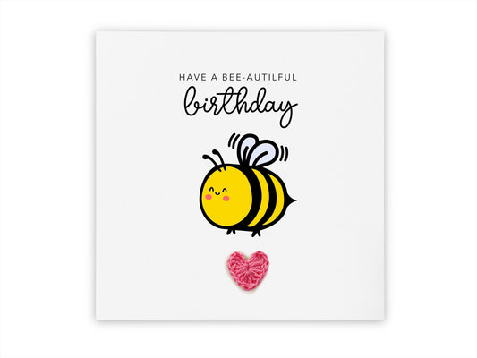 Happy Bee Day, Birthday Card, Card, Bee Birthday Card, Fun Birthday Card, Bee Lovers, Card, Birthday Card Bee , Simple Birthday Card Cute