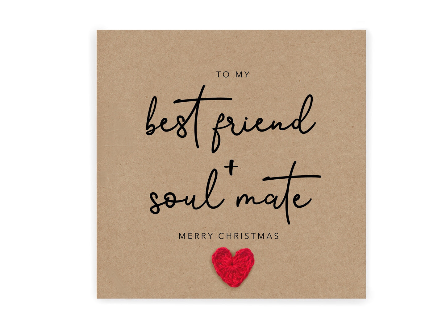 Soulmate Best Friend Christmas Card  Day Card, Christmas Card for Best Friend, Soulmate, Partner, Boyfriend, Girlfriend, Wife, Husband