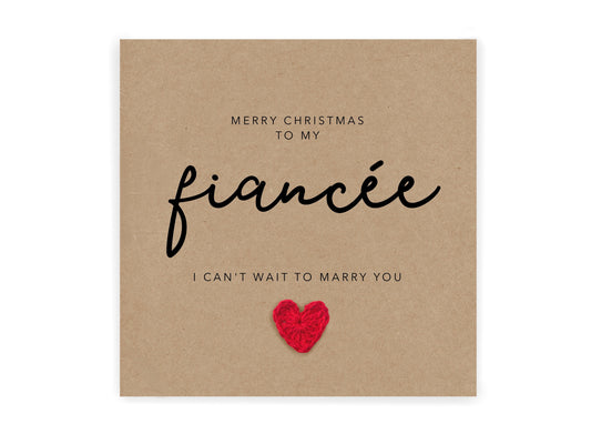 Fiancee Christmas Card, Christmas Fiancee Card, Xmas Finance Card, Christmas Card For Fiance, Xmas Card For Fiancee