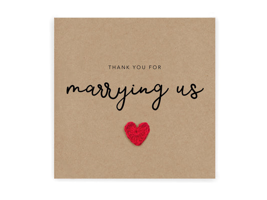 Thank You For Marrying Us Card, Officiant Thank You Card, Vicar, Priest Thank You Card, Wedding Officiant Thank You, Wedding, Thank you