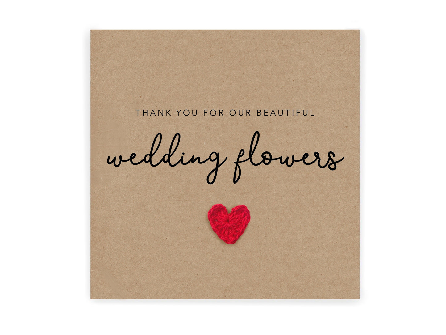 Florist Thank You Card, Wedding Thank You Card For Florist, Thank You For Our Beautiful Wedding Flowers, Simple Wedding Thank You