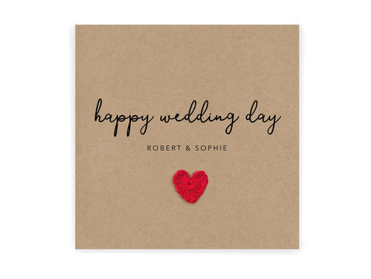 Personalised Happy Wedding Day Card, Wedding Day Card, Congratulations Wedding Day Card, Wedding Gift Card, Mr and Mrs Card, Wedding Card