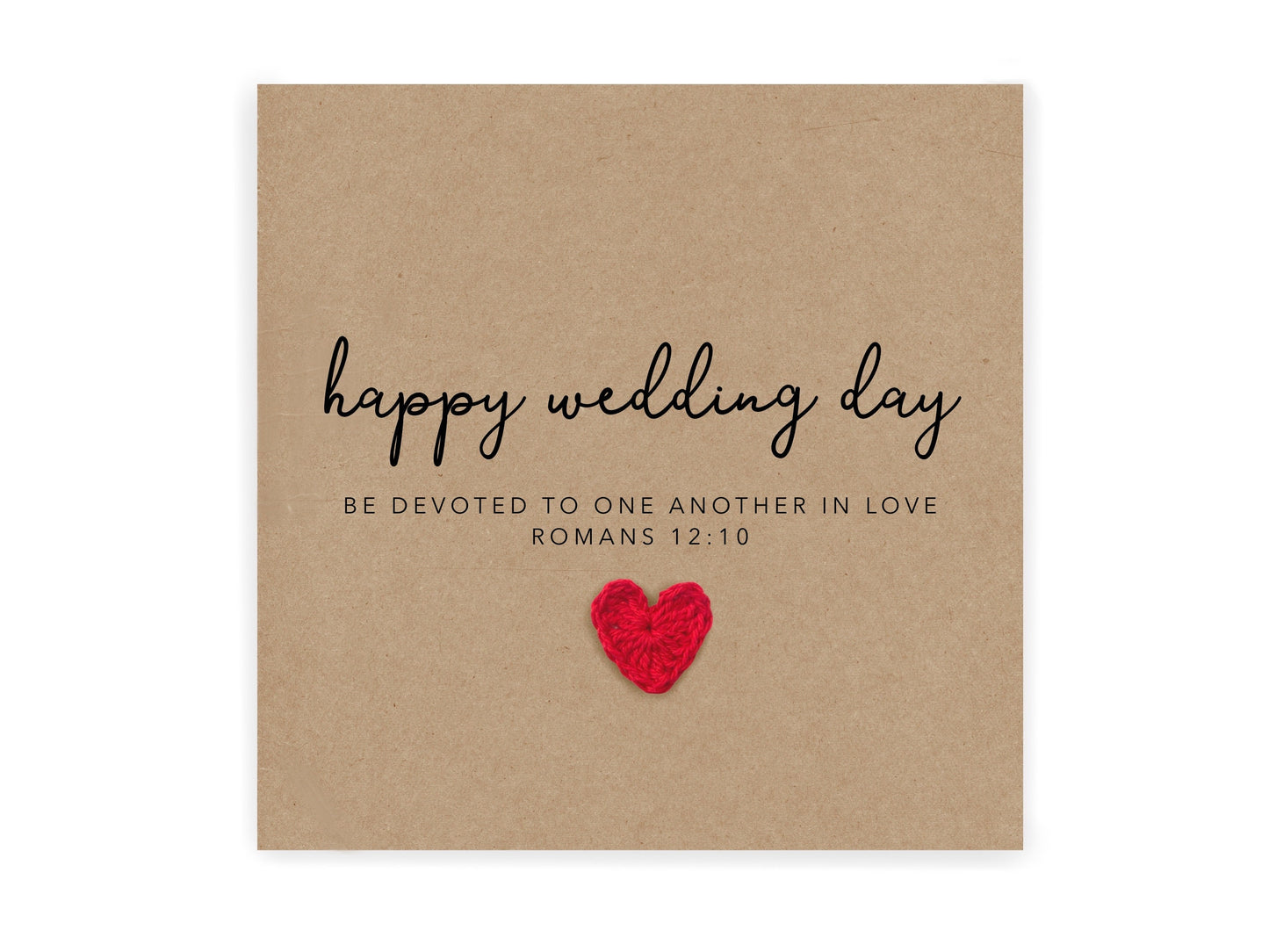 Happy Wedding Day, Romans 12:16,  Christian Faith Wedding Card, Wedding Card, Christian Wedding Card, Love Wedding Card