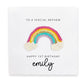 Personalised Nephew Birthday Card, Happy 1st Birthday, For Nephew Rainbow Birthday Card, First Birthday Card, Rainbow Birthday Baby Card