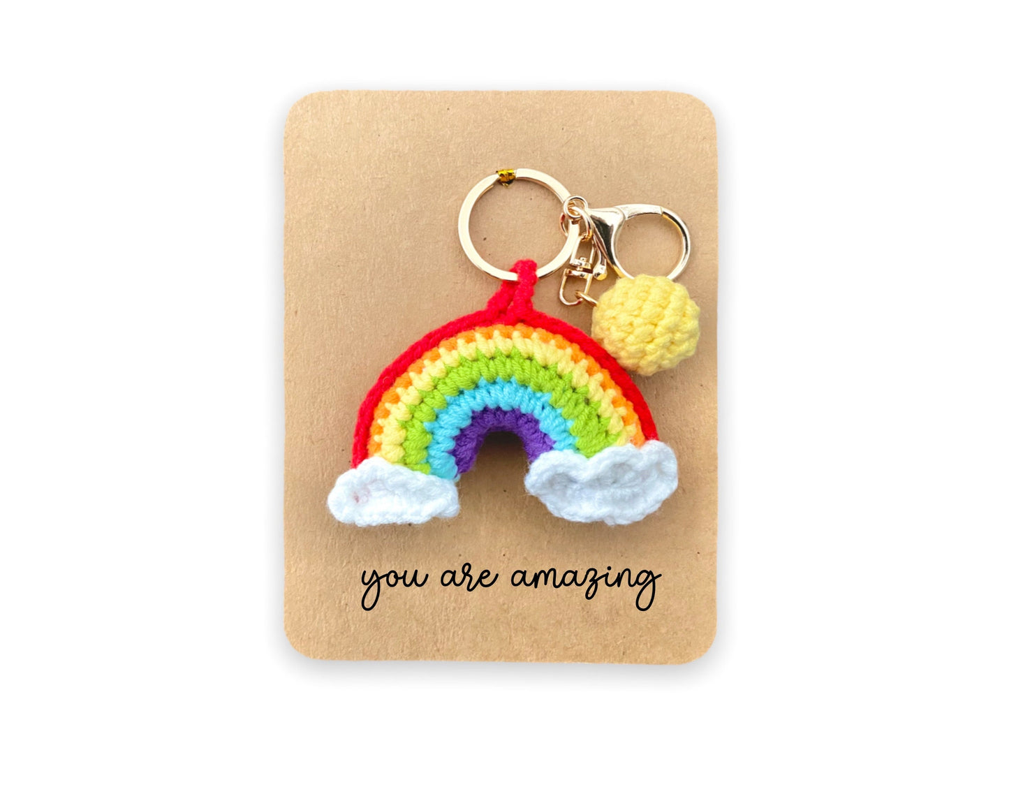 You are Amazing, Keyring Gift, Rainbow Keyring Thank you gift for friend, Thank you for everything gift, you are amazing, Keyring Rainbow