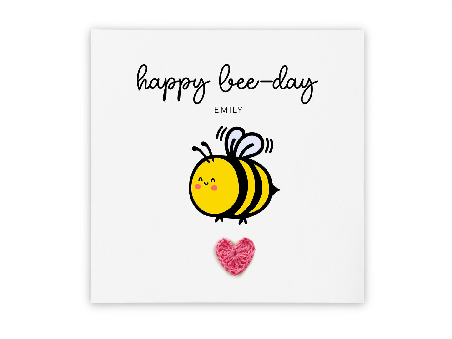 Happy Bee Day, Personalised Birthday Card, Card, Bee Birthday Card, Fun Birthday Card, Card, Birthday Card Bee , Simple Birthday Card Cute