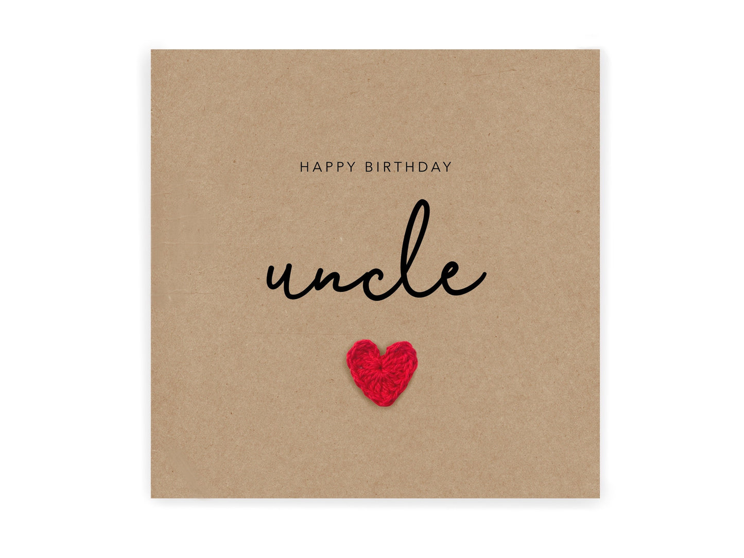 Happy Birthday Uncle, Family Birthday Card, Personalised Birthday Card, Uncle Birthday Card, Card For Uncle, Simple Uncle Birthday Card