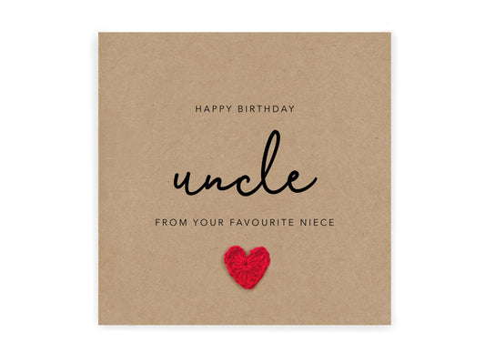 Happy Birthday Uncle, Birthday Card, Funny Uncle Birthday Card from Niece, Uncle Birthday Card, Card For Uncle, Simple Uncle Birthday Card