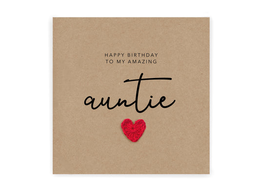 Happy Birthday To My Amazing Auntie, Aunite Birthday, Happy Birthday Auntie Card from Niece Nephew, Birthday Card Uncle, Card for Him