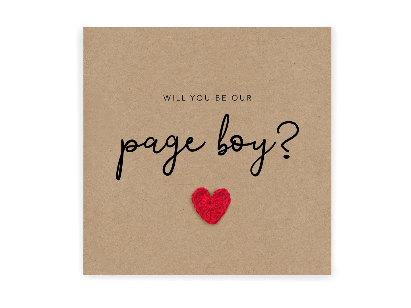 Will You Be Our Page Boy, Wedding Proposal Page Boy Card, Simple Wedding Request Card For Page Boy, For Him, Page Boy Card, Wedding Card