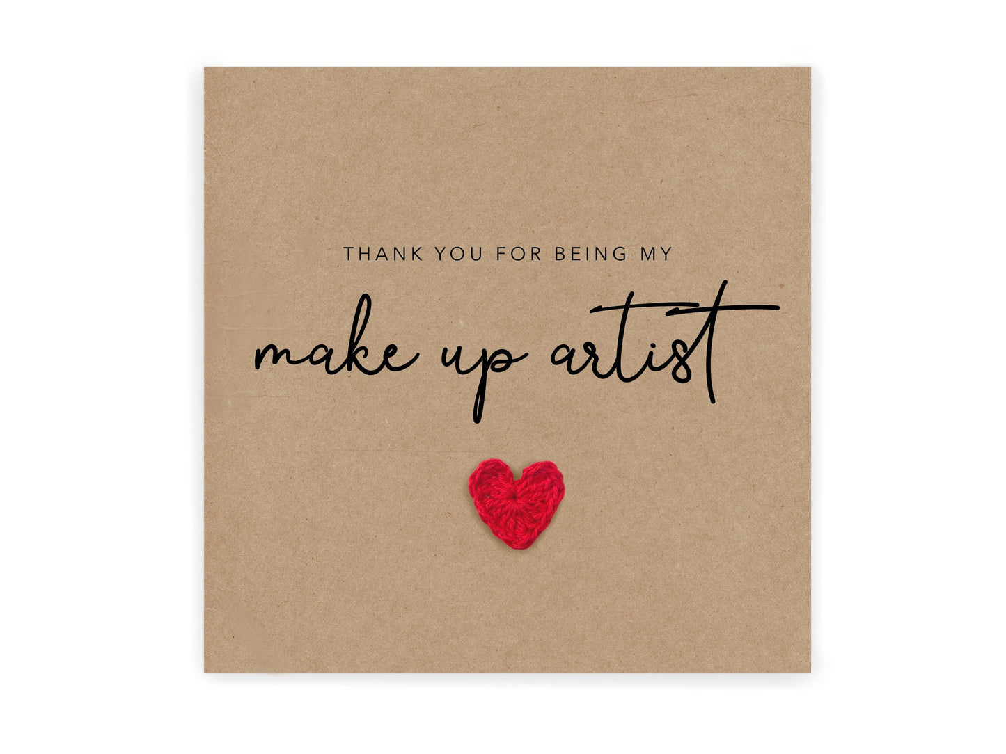 Thank You For Being My Make Up Artist, Wedding Thank You Card, Thank You For Being, Bridal Party Thank You Card, Simple Wedding Card