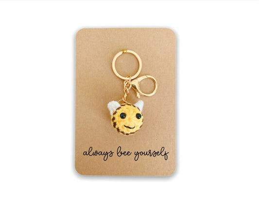 Mental Health Gift, Thinking Of you Gift, Motivation, Keyring, Handmade Bee Keyring, Birthday Gift, Gift Idea, Self Care, Positive, Bee Gift