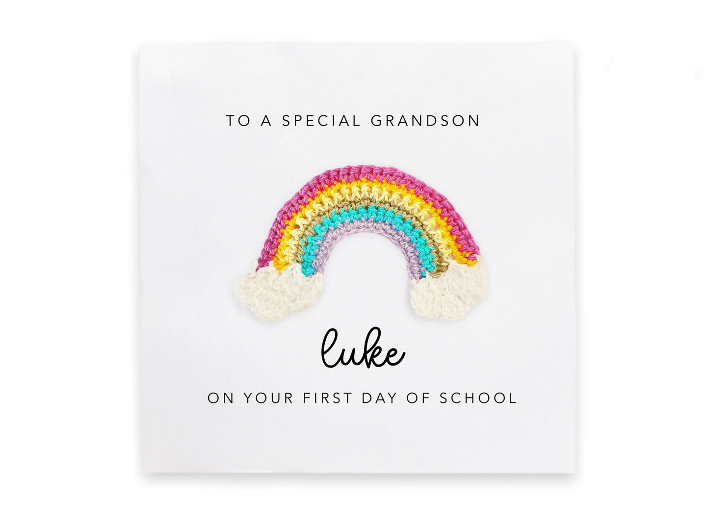 Personalised Grandson School Card, First Day Of School, School & Nursery Good Luck Card, Starting School Son First Day, Grandson Card