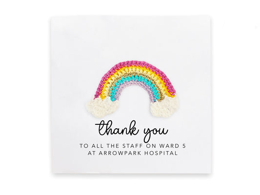 Personalised Thank You Card, For Nurses, Doctors, Hospital, Healthcare, Thank You Card For Hospital Ward, Keyworker, Custom Wording, Thank