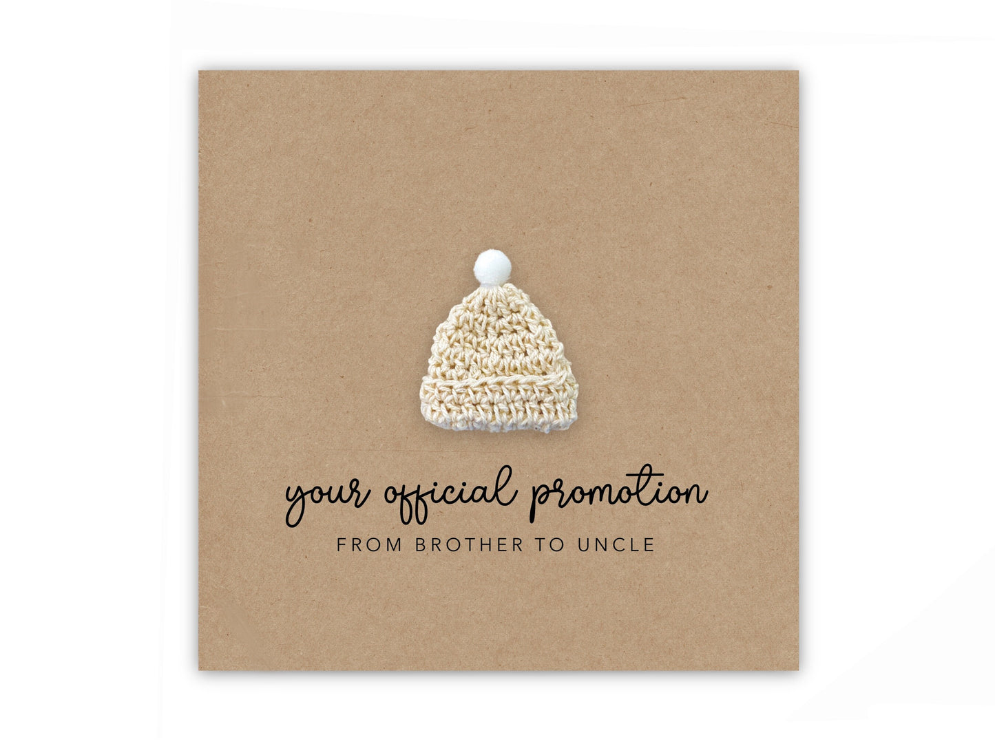 Pregnancy Announcement Card, Your Official Promotion Notice From Brother To Uncle, Baby reveal, Baby Announcement Card to Uncle, Brother