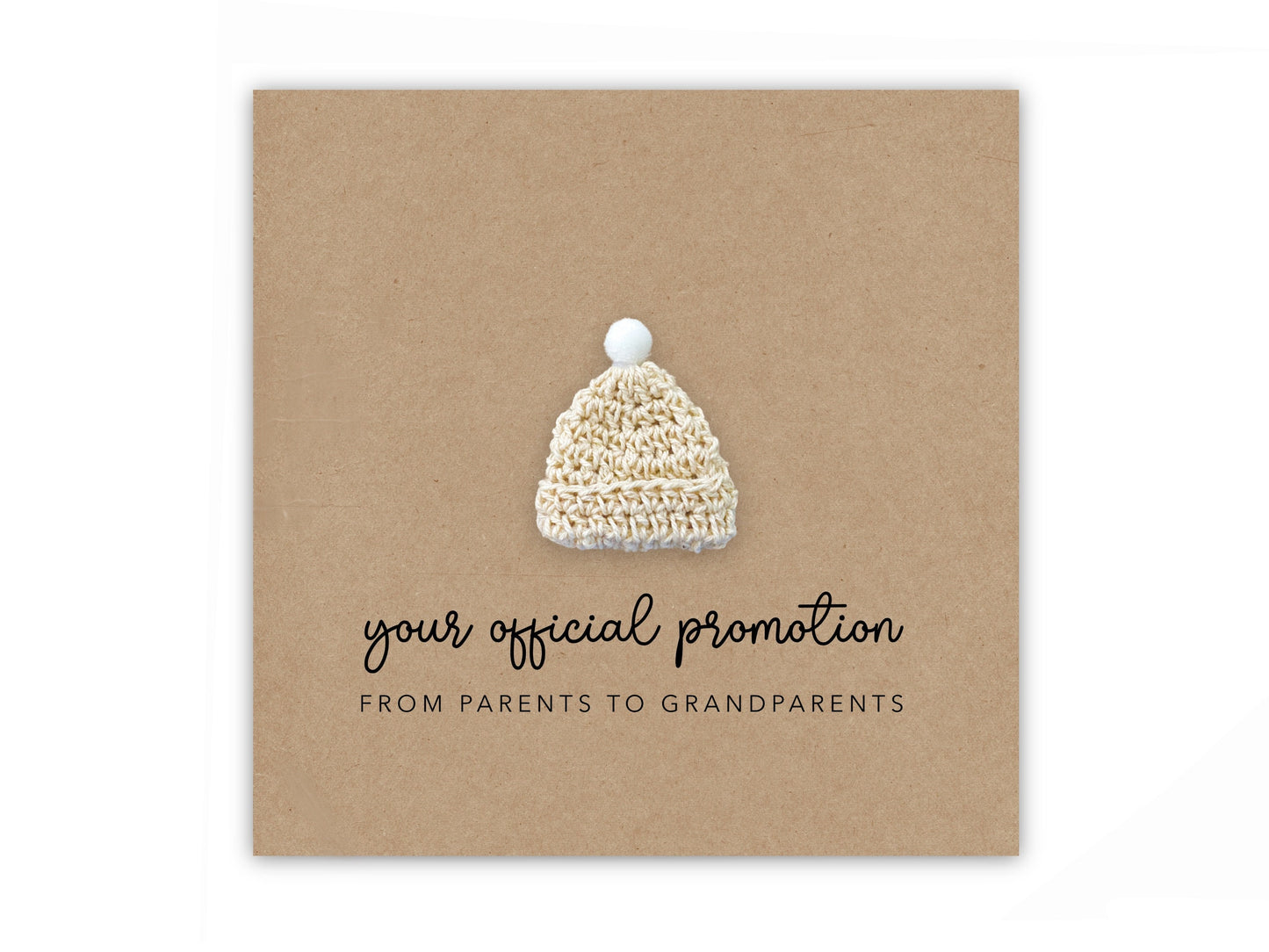 Pregnancy Announcement Card, Your Official Promotion Notice From Parents to Grandparents, Baby reveal, Card to Grandparents, Announcement