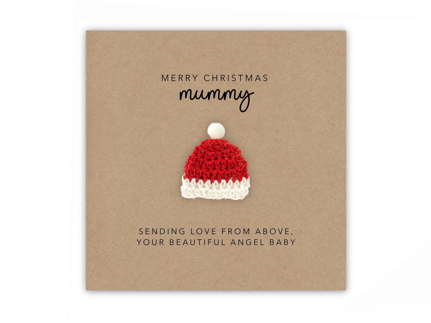 Merry Christmas Card for Mummy from Baby in Heaven, Bereaved Mum Baby Loss Card, Angel Baby, Christmas Rainbow Baby Card, From Heaven