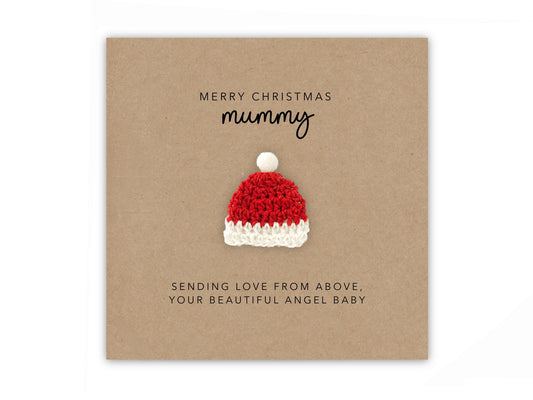 Merry Christmas Card for Mummy from Baby in Heaven, Bereaved Mum Baby Loss Card, Angel Baby, Christmas Rainbow Baby Card, From Heaven